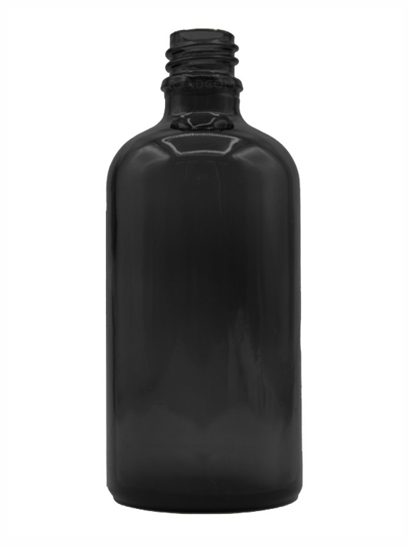 100ML - Opp Black Coated-Dropper Bottles